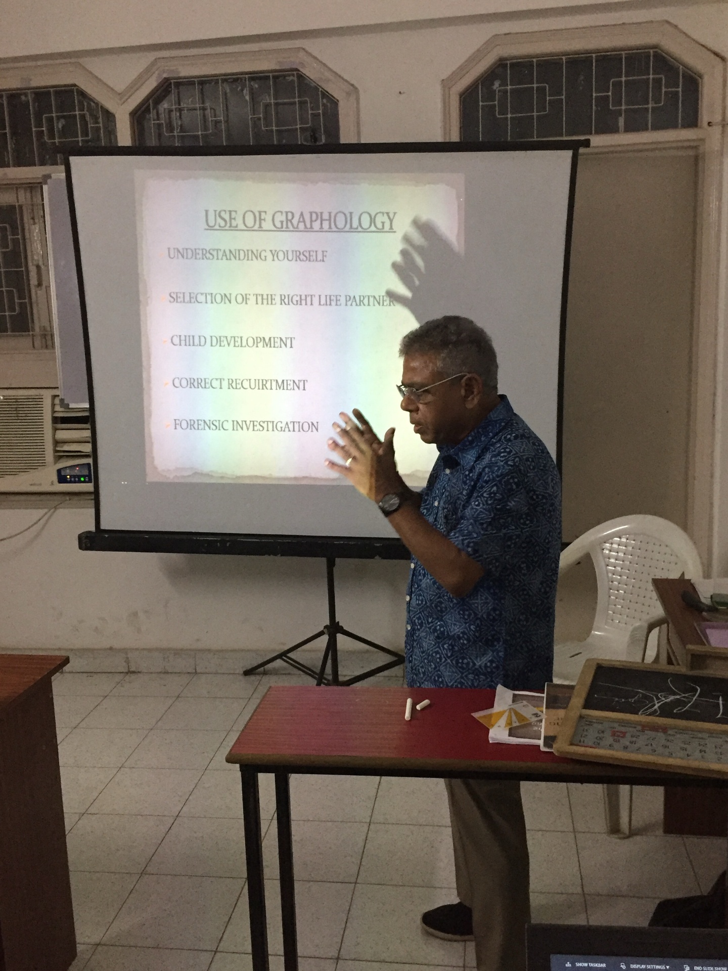 Use of Graphology — live workshop session